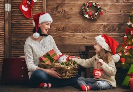 Toile de fond décors de photographie d'arbre de Noël en bois brun