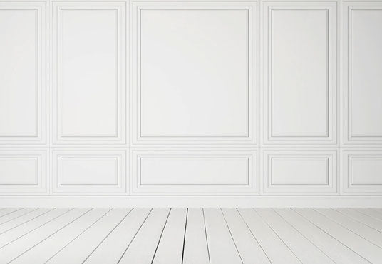 Toile de fond de photographie de mariage de plancher de bois de mur blanc pour la photographie