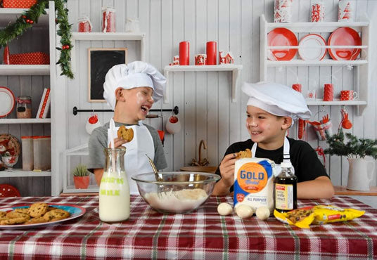 Toile de fond de photographie de Noël de cuisine en bois