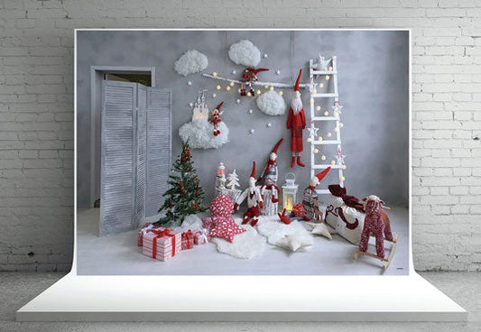 Toile de fond gris de Noël pour la photo