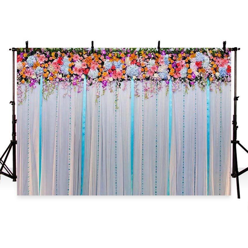 Wedding Backdrop Drapes Tablecloth Non Reflective Colorful Girl Baby Show Backdrop