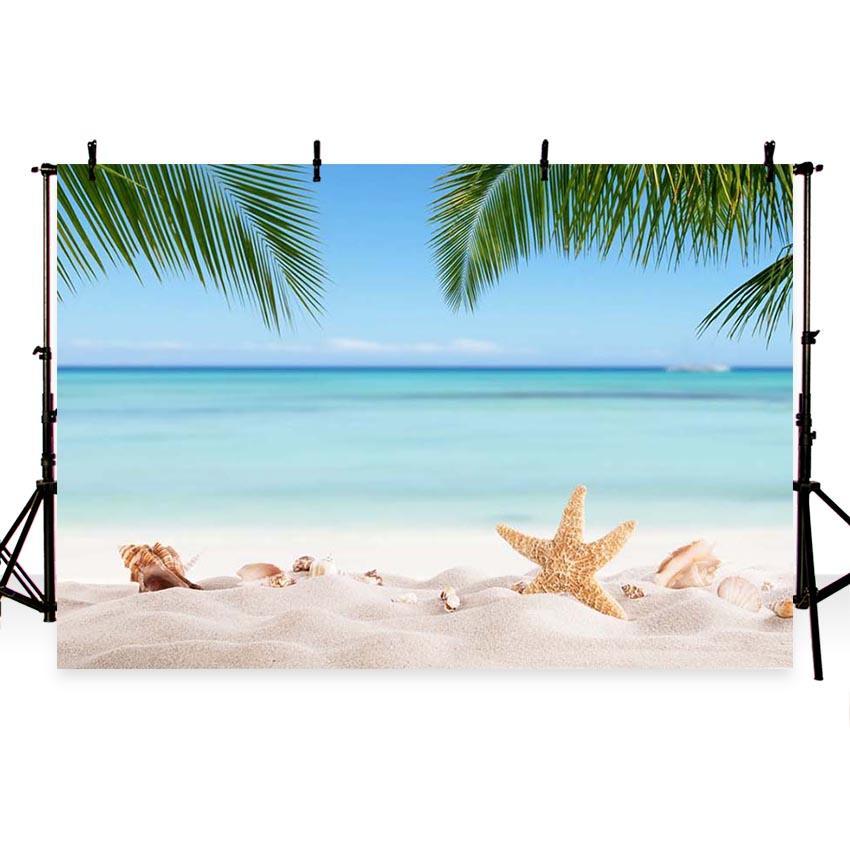 Sea Beach Blue Sky Landscape Backdrop for Summer Sea Vocation Photography