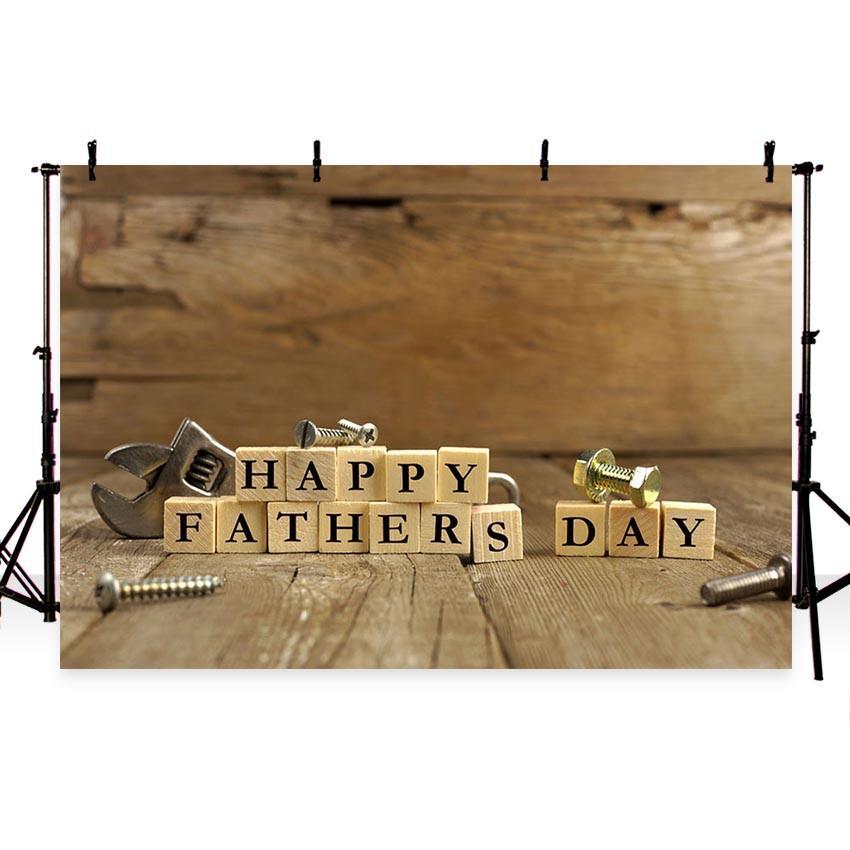 Happy Father' Day Backdrop Wood Wall Floor Photography Background