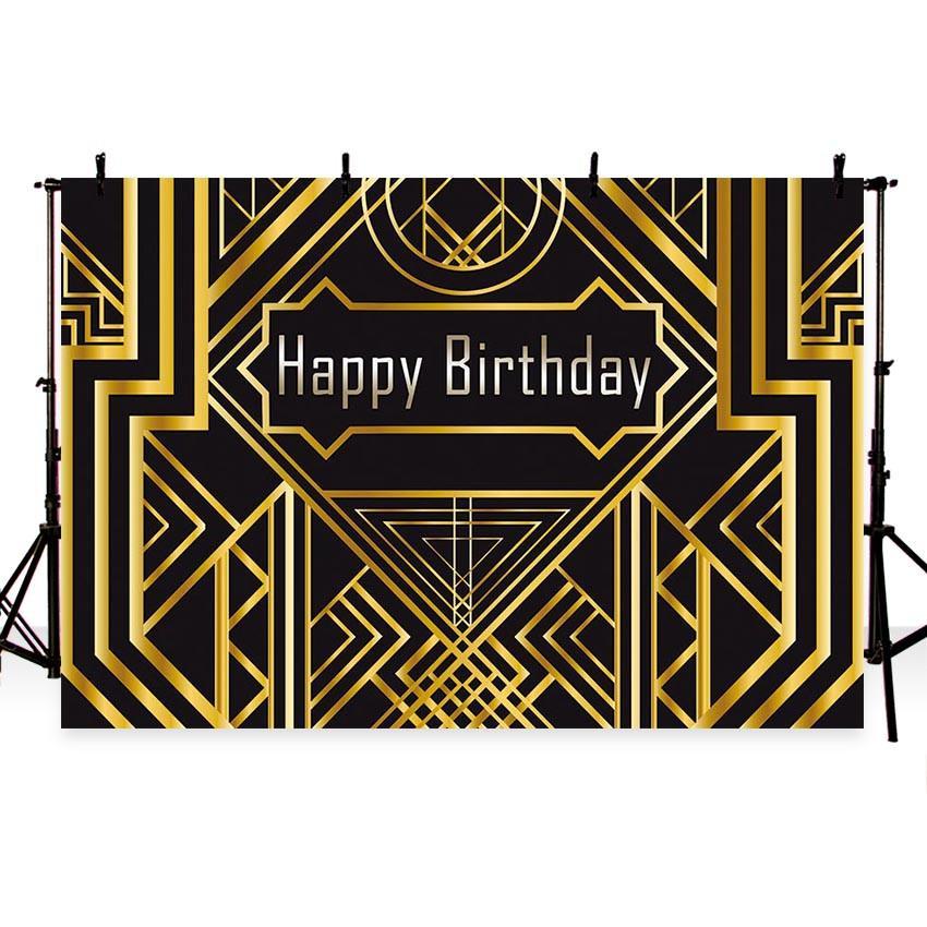 Golden Backdrops for Birthday Party Photography Background