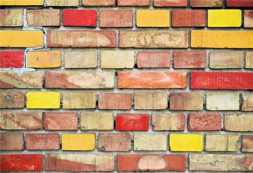 Toile de fond de mur de briques colorées pour la fête