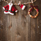 Toile de fond décors de photo de Noël de flocon de neige en bois brun