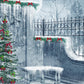 Toile de fond décors de photo de flocon de neige de grande lune de Noël de glace