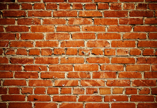 Toile de fond décors de photographie de mur de brique rouge