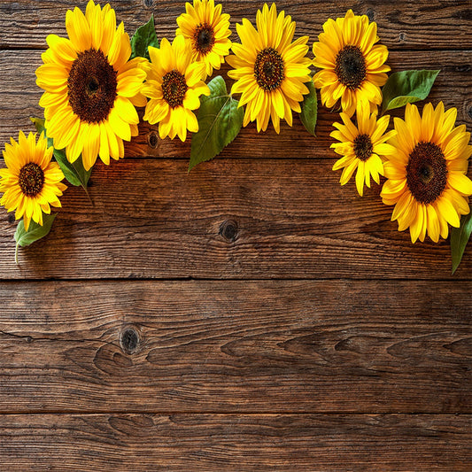 Toile de fond de tournesol bois plancher mur texture