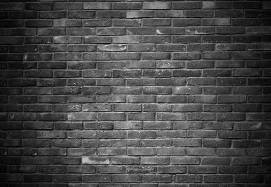 Toile de fond décors de photographie de mur de lumière blanche de brique noire