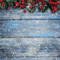 Toile de fond de flocon de neige mur en bois photographie fond bleu clair fond de Noël