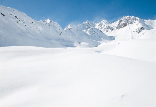 Toile de fond de photographie de montagne d'hiver fond de neige