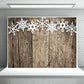 Toile de fond de photographie de mur en bois vintage flocon de neige fond de Noël