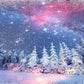 Toile de fond de photographie de forêt fond d'hiver pour la neige du pays des merveilles