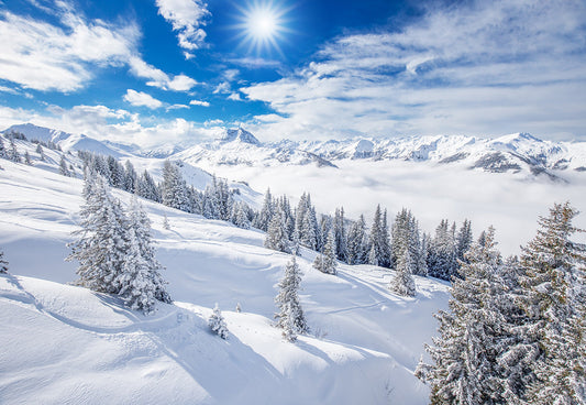 Toile de fond de pays des merveilles neige hiver montagne photographie