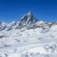 Toile de fond de photographie de montagne de neige d'hiver