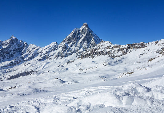 Toile de fond de photographie de montagne de neige d'hiver