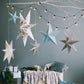 Toile de fond de photographie de plancher de bois d'étoiles de Noël