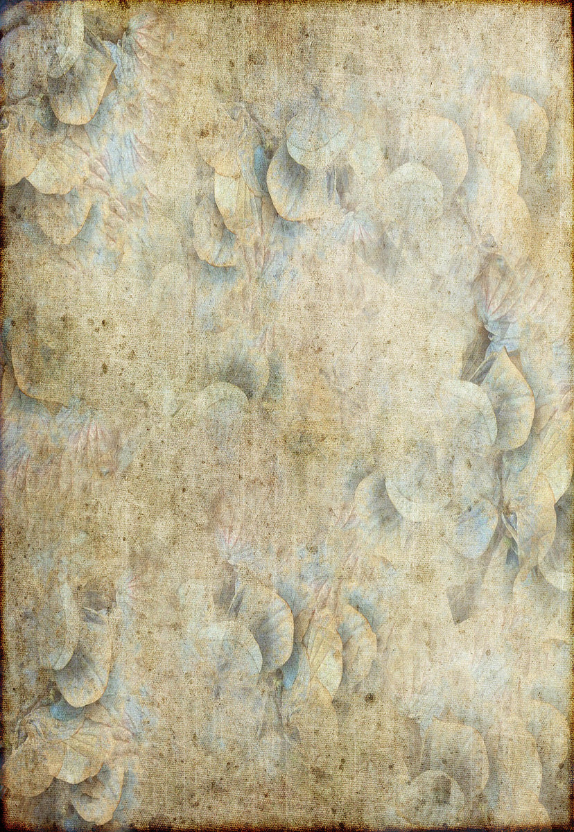 Toile de fond de feuilles bleues décors de pétales floral vintage pour la photographie