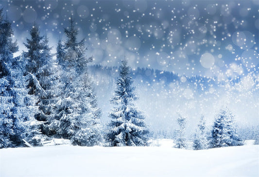 Toile de fond de neige pour la photographie photo de forêt d'hiver