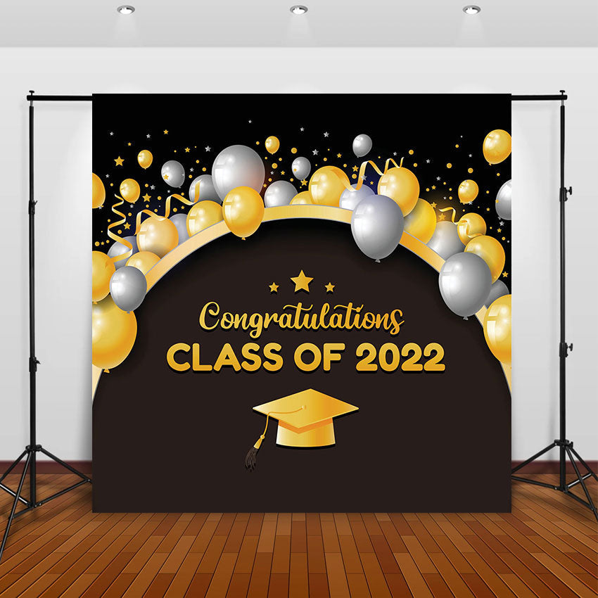 Toile de fond de ballon d'or graduation classee 2022 fond de pour la photographie SBH0075