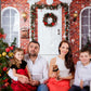Toile de fond de photo de brique rouge joyeux Noël pour la photographie