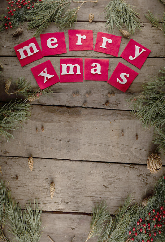 Toile de fond gris en bois joyeux Noël photographie pour le studio