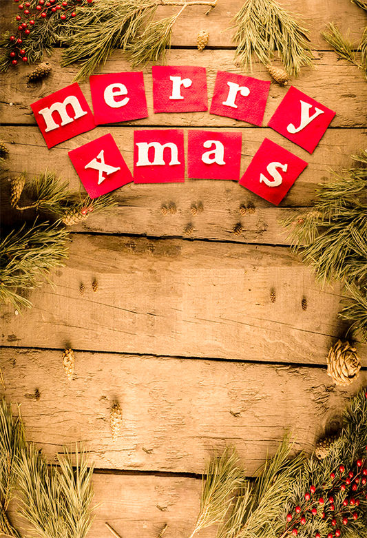 Toile de fond de photographie de joyeux Noël en bois marron pour le studio