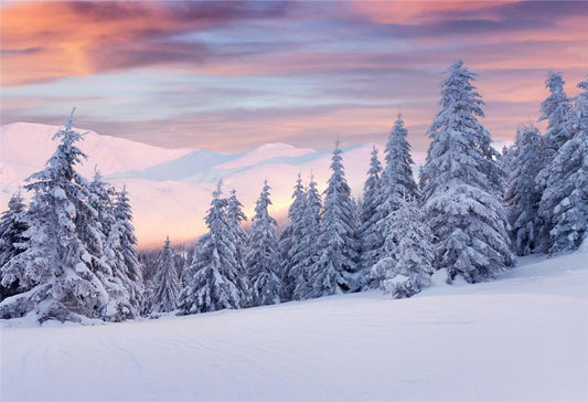 Toile de fond de forêt de neige pour l'hiver