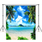 Toile de fond de plage été numérique fond de scène de plage pour la fête d'été YY00714d